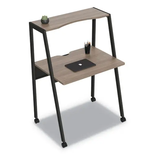 Kompass Flexible Home-Office Desk, 33W X 23.4D X 48H, Mocha 1