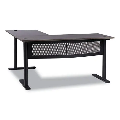L-Shaped Writing Desk, 59.05" X 59.05" X 29.53", Gray/Black 1