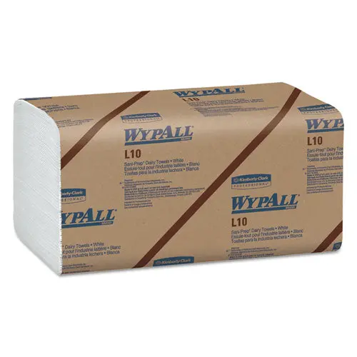 L10 Sani-Prep Dairy Towels, Banded, 1-Ply, 10 1-2 X 9 3-10, 200-Pk, 12 Pk-Carton 1