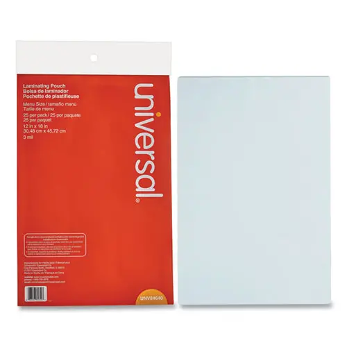 Laminating Pouches, 3 Mil, 18" X 12", Matte Clear, 25-Pack 1
