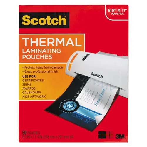 Laminating Pouches, 3 Mil, 9" X 11.5", Gloss Clear, 50-Pack 1
