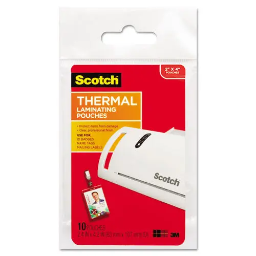 Laminating Pouches, 5 Mil, 2.25" X 4.25", Gloss Clear, 10-Pack 1