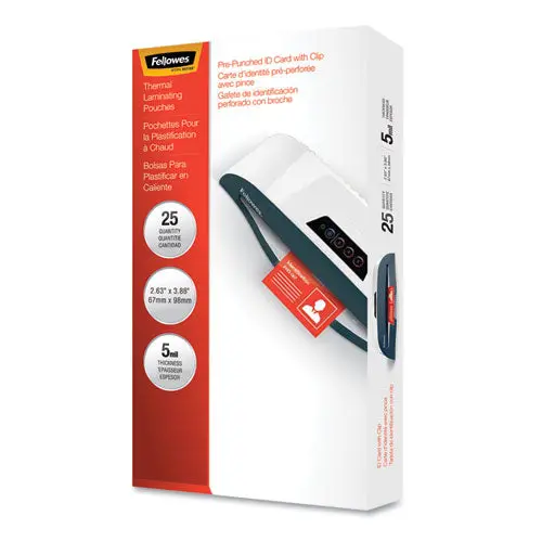 Laminating Pouches, 5 Mil, 3.88" X 2.63", Gloss Clear, 25-Pack 1