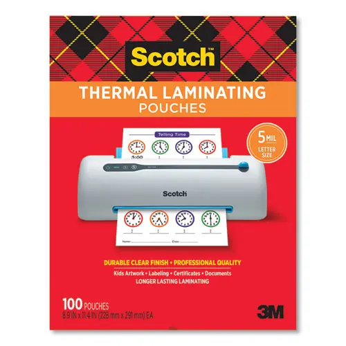 Laminating Pouches, 5 Mil, 9" X 11.5", Gloss Clear, 100-Pack 1