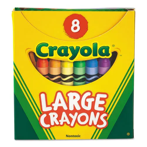 Large Crayons, Tuck Box, 8 Colors-Box 1