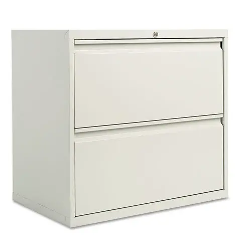 Lateral File, 2 Legal-Letter-Size File Drawers, Light Gray, 30" X 18" X 28" 1