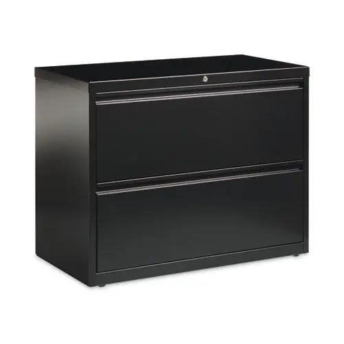 Lateral File Cabinet, 2 Letter-Legal-A4-Size File Drawers, Black, 36 X 18.62 X 28 1