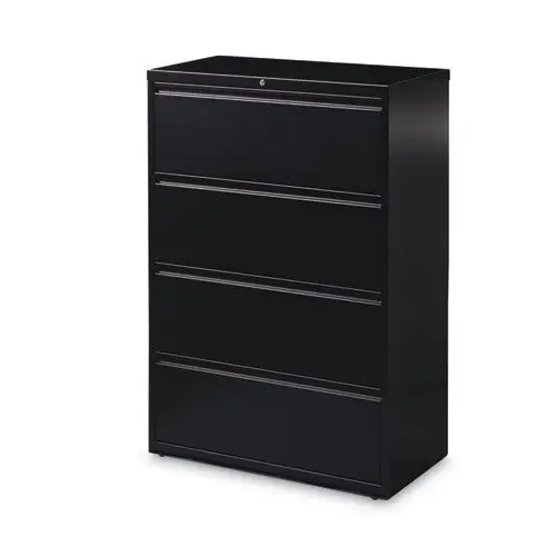 Lateral File Cabinet, 4 Letter-Legal-A4-Size File Drawers, Black, 36 X 18.62 X 52.5 1