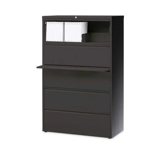 Lateral File Cabinet, 5 Letter-Legal-A4-Size File Drawers, Charcoal, 36 X 18.62 X 67.62 1
