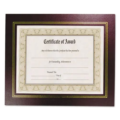 Leatherette Document Frame, 8-1-2 X 11, Burgundy, Pack Of Two 1