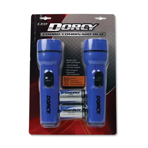 Led Flashlight Pack, 1 D Battery (Included), Blue, 2-Pack 1