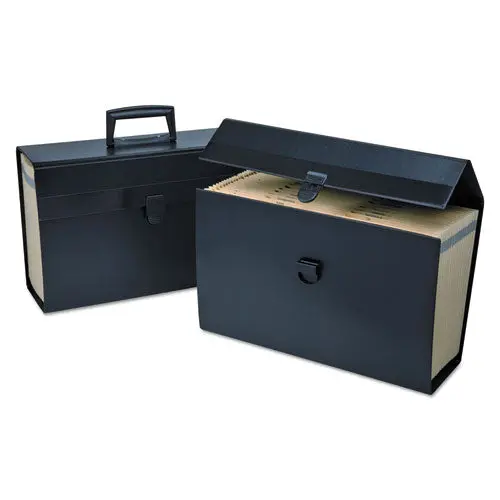 Letter-Legal Expanding Organizer, 15" Expansion, 19 Sections, 1-19-Cut Tab, Legal Size, Black 1