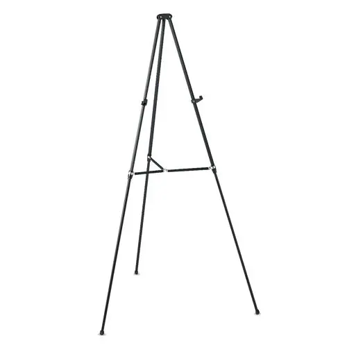 Lightweight Telescoping Tripod Easel, Adjusts 38" To 66" High, Aluminum, Black 1