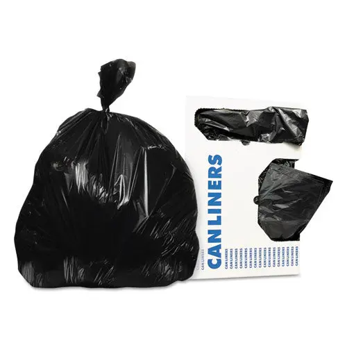 Linear Low-Density Can Liners, 30 Gal, 0.5 Mil, 30" X 36", Black, 250-Carton 1