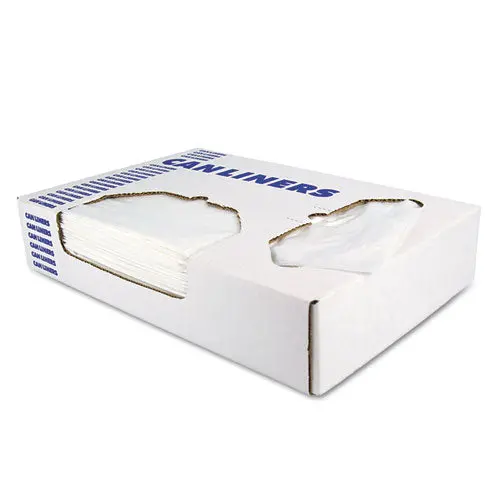 Linear Low-Density Can Liners, 60 Gal, 1.5 Mil, 38" X 58", Clear, 100-Carton 1