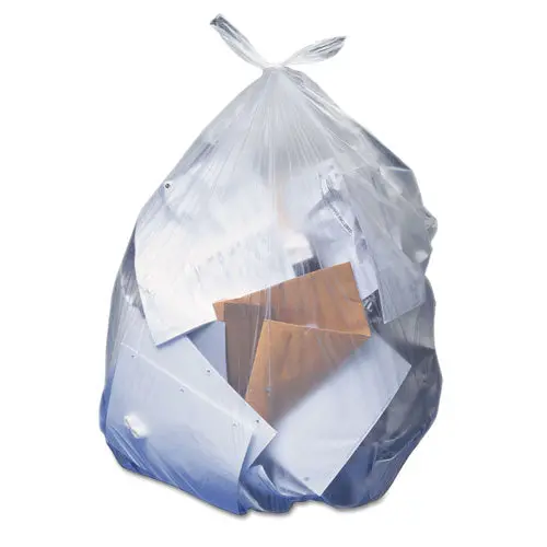 Linear Low Density Can Liners With Accufit Sizing, 23 Gal, 0.9 Mil, 28" X 45", Clear, 50-Box 1