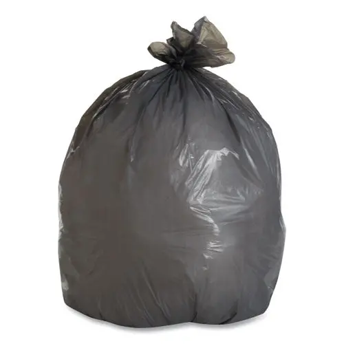 Linear Low Density Industrial Can Liners, 56 Gal, 1.3 Mil, 43 X 47, Gray, 100-Carton 1
