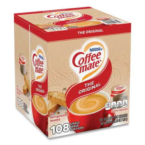 Liquid Coffee Creamer, Original, 0.38 Oz Mini Cups, 108/Carton 1