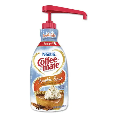 Liquid Coffee Creamer, Pumpkin Spice, 1.5 L Pump Bottle, 2-Carton 1