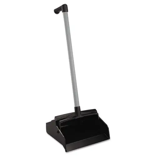 Lobbymaster Plastic Lobby Dustpan, 12" Wide, 32" High, Black Pan-White Handle, 6-Carton 1