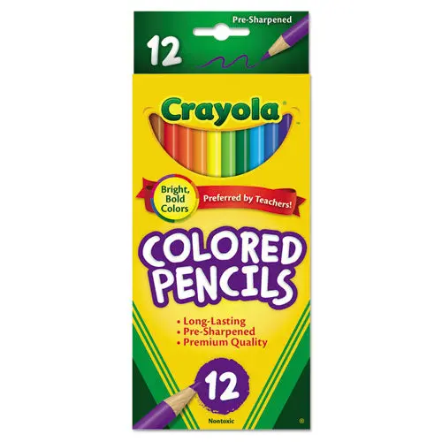 Long-Length Colored Pencil Set, 3.3 Mm, 2B (#1), Assorted Lead-Barrel Colors, Dozen 1