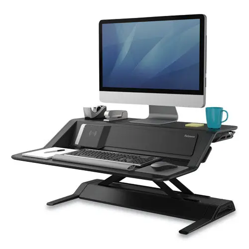 Lotus Dx Sit-Stand Workstation, 32.75W X 24.25D X 22.5H, Black 1