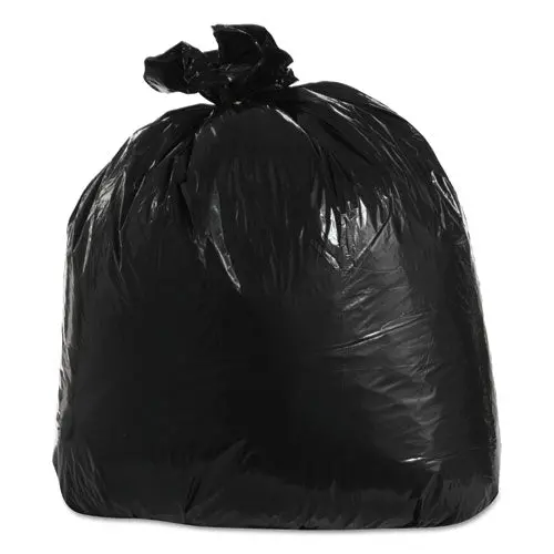 Low-Density Can Liners, 33 Gal, 1.3 Mil, 23" X 39", Black, 100-Carton 1