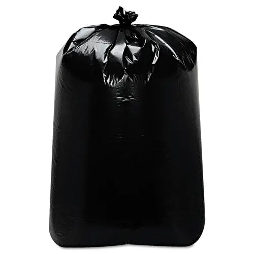 Low-Density Can Liners, 60 Gal, 22" X 58", Black, 100-Carton 1