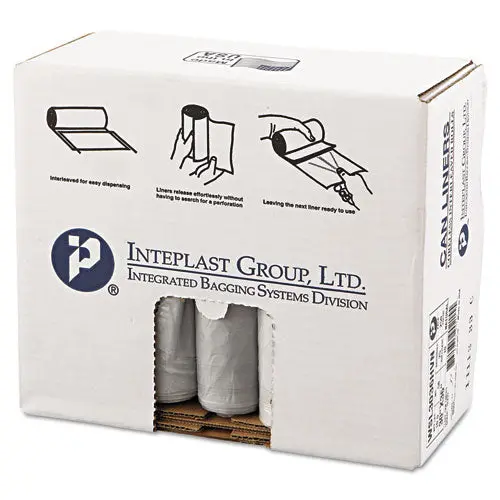 Low-Density Commercial Can Liners, 30 Gal, 0.58 Mil, 30" X 36", Clear, 250-Carton 1