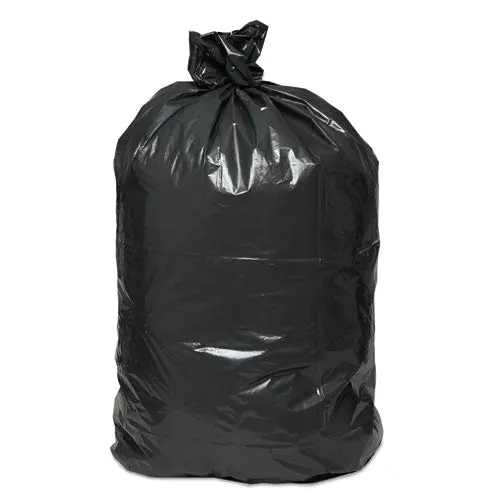 Low Density Repro Can Liners, 45 Gal, 1 Mil, 40" X 48", Black, 100-Carton 1