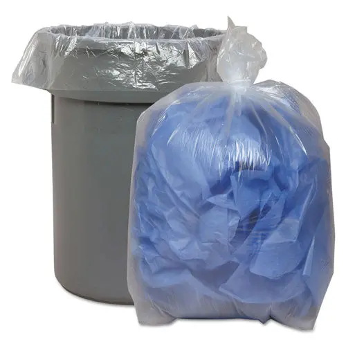 Low Density Repro Can Liners, 60 Gal, 1.75 Mil, 38" X 58", Clear, 100-Carton 1