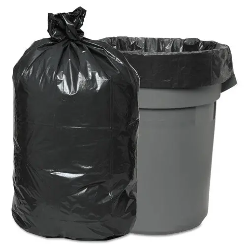 Low-Density Waste Can Liners, 60 Gal, 0.95 Mil, 38" X 58", Gray, 100-Carton 1