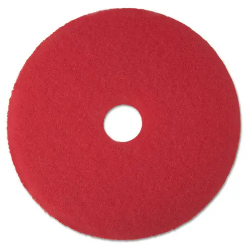 Low-Speed Buffer Floor Pads 5100, 14" Diameter, Red, 5-Carton 1