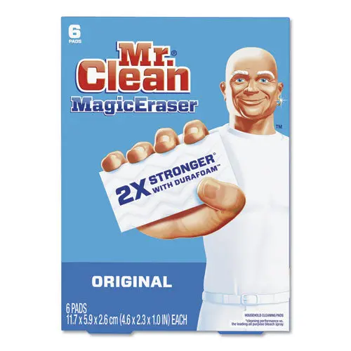 Magic Eraser, 2 3-10 X 4 3-5 X 1, White, 6-Pack, 6 Pack-Carton 1