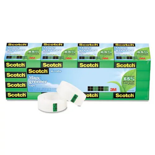 Magic Greener Tape, 1" Core, 0.75" X 75 Ft, Clear, 16-Pack 1