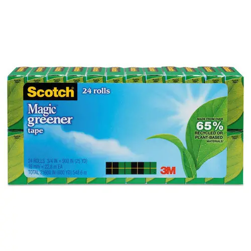 Magic Greener Tape, 1" Core, 0.75" X 75 Ft, Clear, 24-Pack 1