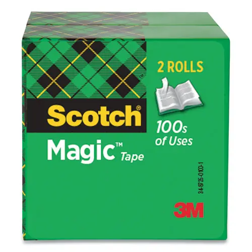 Magic Tape Refill, 3" Core, 0.75" X 72 Yds, Clear, 2-Pack 1