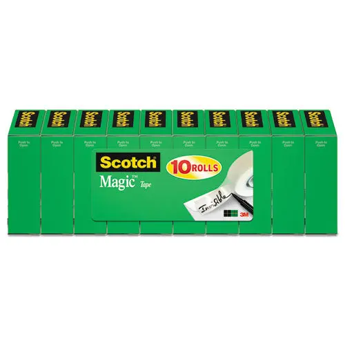 Magic Tape Value Pack, 1" Core, 0.75" X 83.33 Ft, Clear, 10-Pack 1