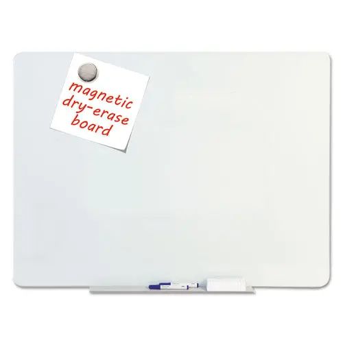 Magnetic Glass Dry Erase Board, Opaque White, 48 X 36 1