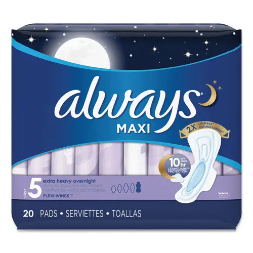 Maxi Pads, Extra Heavy Overnight, 20-Pack 1