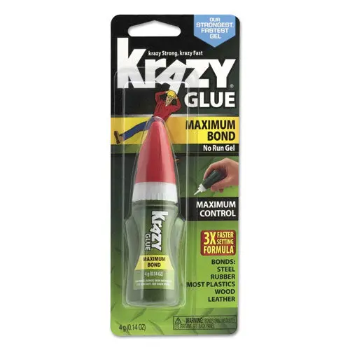 Maximum Bond Krazy Glue Ez Squeeze Gel, 0.14 Oz, Dries Clear 1