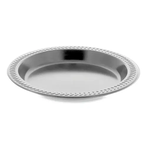 Meadoware Impact Plastic Dinnerware, Plate, 6" Dia, Black, 1,000/Carton 1