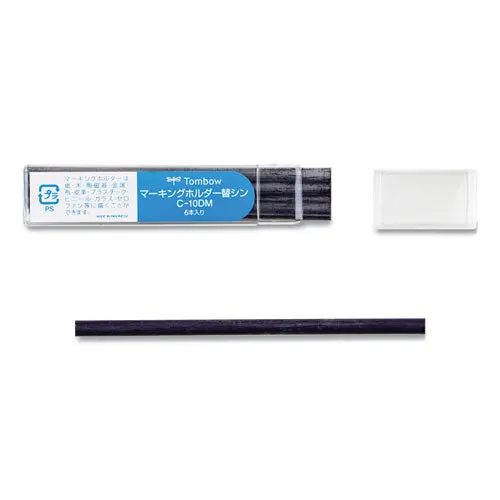 Mechanical Wax-Based Marking Pencil Refills, 4.4 Mm, Blue, 10/Box 1