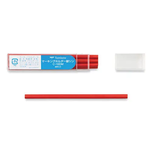 Mechanical Wax-Based Marking Pencil Refills, 4.4 Mm, Red, 10/Box 1