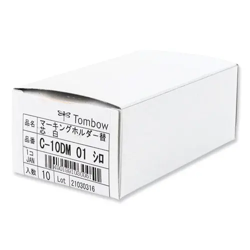 Mechanical Wax-Based Marking Pencil Refills, 4.4 Mm, White, 10/Box 1