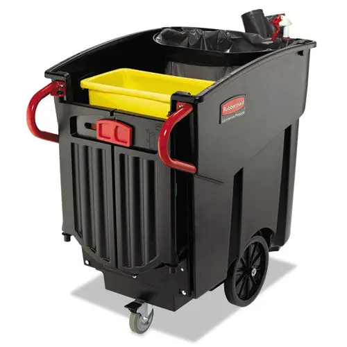 Mega Brute Mobile Container, Rectangular, Plastic, 120 Gal, Black 1
