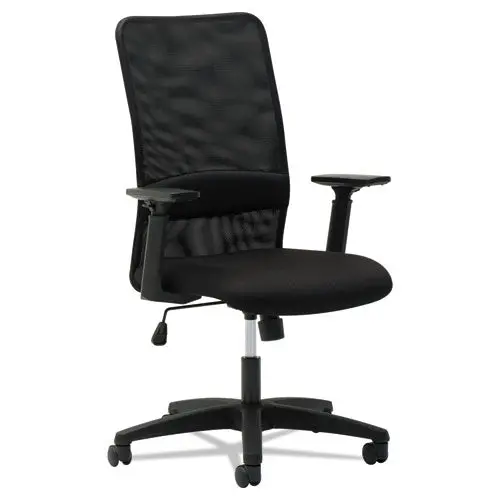 Mesh High-Back Chair, Supports Up To 225 Lbs., Black Seat-Black Back, Black Base 1