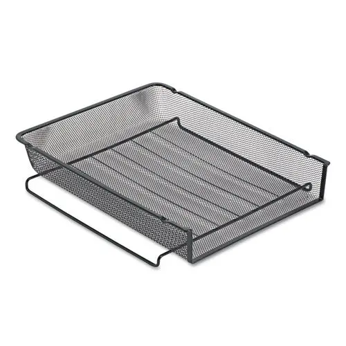 Mesh Stackable Front Load Tray, 1 Section, Letter Size Files, 8.5" X 11", Black 1