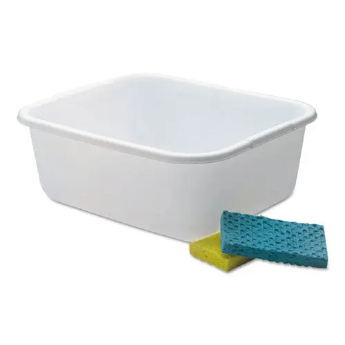 Microban Dishpan, 4.5 Gal, 14.5" X 12.5" X 5.7", White, 6-Carton 1