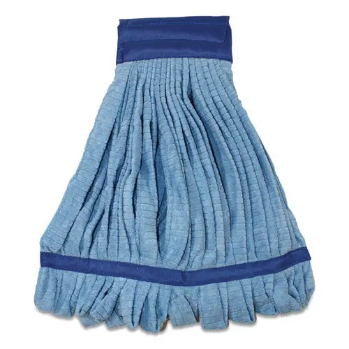 Microfiber Tube Wet Mops, Large, 5" Headband, Blue, 12-Carton 1
